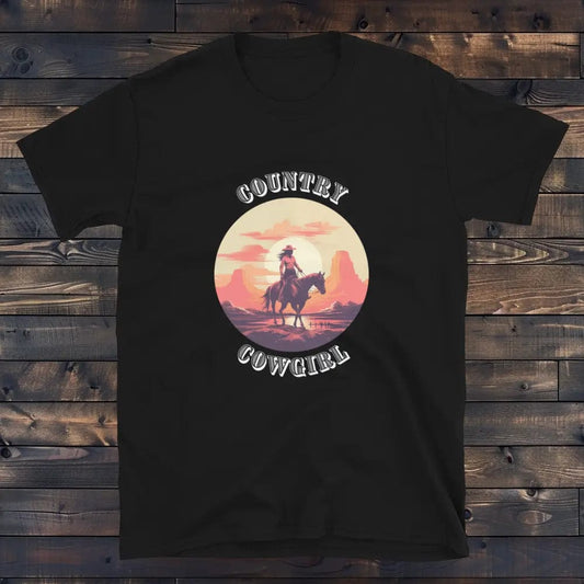 Tee Shirt Western Femme Country Noir / S