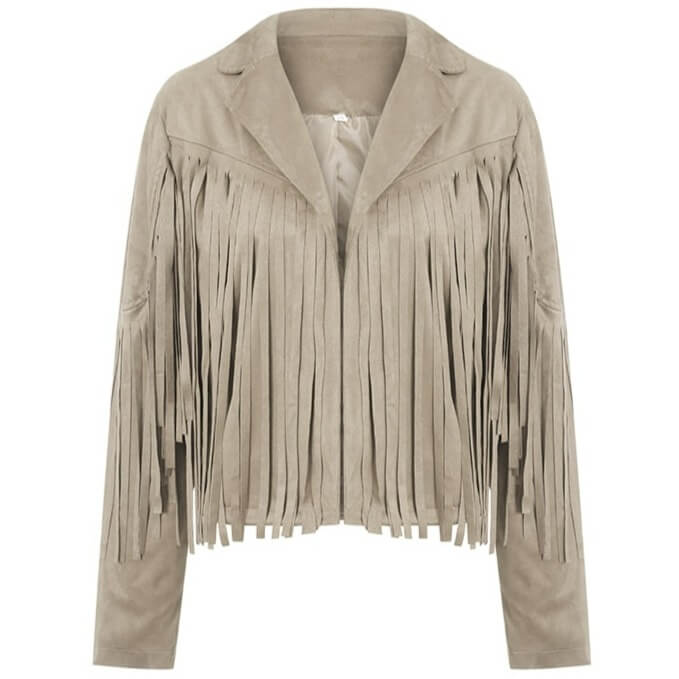 Veste Cowboy à Franges Beige / S